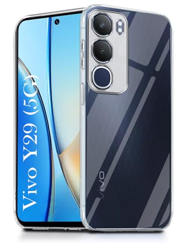 Image of Jkobi Back Cover for Vivo Y29 (Silicone Clear Shockproof Case with Camera Protection | Soft and Flexible | Transparent)