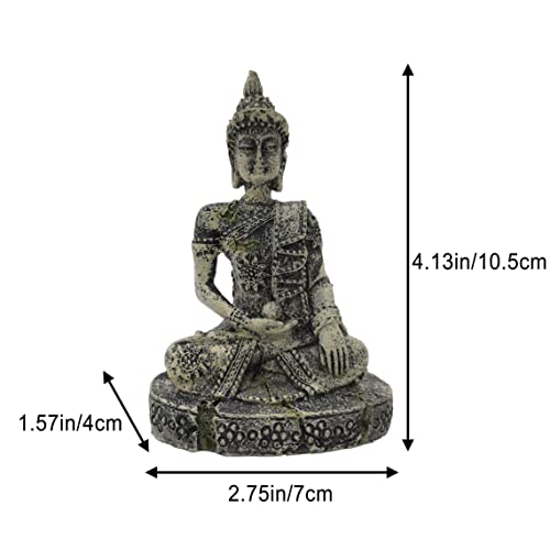 Image of Aquarium Buddha Statue Decorations Ancient Buddha Fish Tank Decor Zen Thai Buda Statues for Betta Fish Tank Accessories Lizards Turtles Tank Ornament,Buddha a