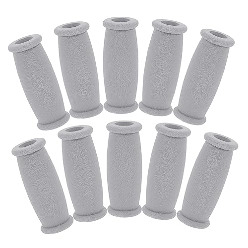OATIPHO 10pcs Replacement TPR Crutch Grips with Non Slip Textured Handle Pads for Standard Aluminum Underarm Crutches Comfortable Medical Accessories