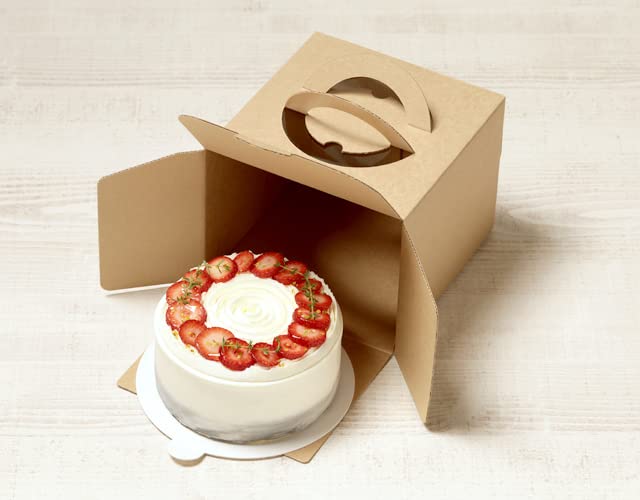 Amazon.co.jp: ハコマルシェ エコクラフトデコ箱 ケーキ箱 ケーキ