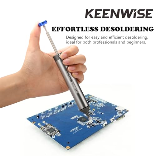Image of Extra-Long Solder Sucker: KeenWise No-Clog Aluminum Deso!dering Pump with High-Suction Power(DS-352)