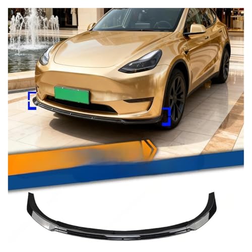 Spoiler pare-chocs avant Tesla Model Y diffuseur lèvre noir brillant - 2