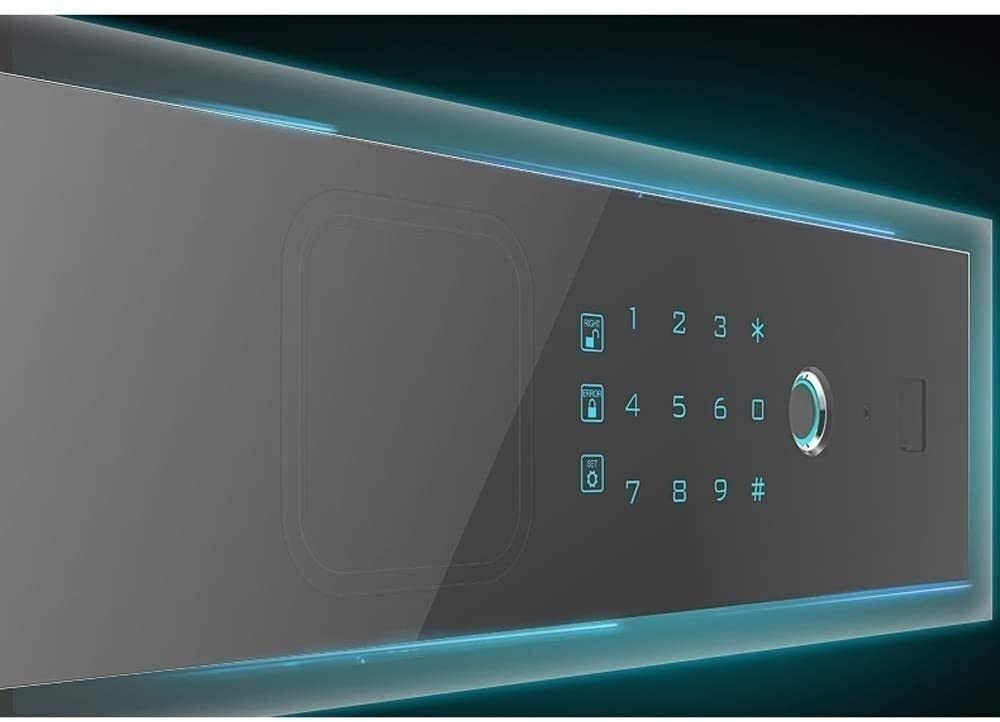 Cyfrowa elektroniczna klawiatura zabezpieczająca, sejf na odciski palców, skarbonka, do użytku w podróży służbowej i biurze domowym (kolor: czarny)