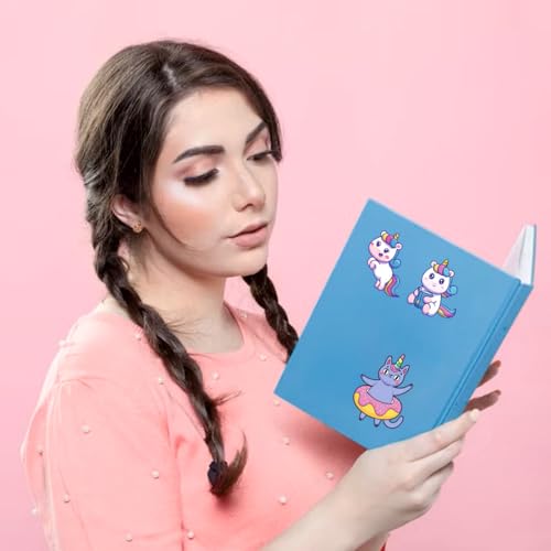 Image of Zesta Aesthetic Stickers for Laptop /Waterproof Anime Decal for Books /Vinyl Sticker for Fridge /Easy to Use Korean Car Sticker Kawaii Cute Stickers (Unicorn)-Self-Adhesive