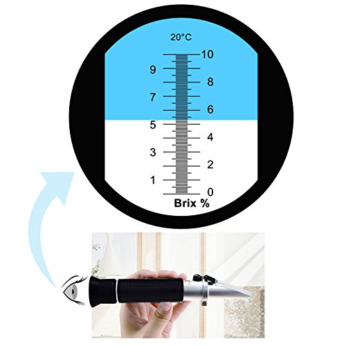 0-10% Brix Refractometer With Atc Low-Concentrated Sugar Content Solutions Accuracy 0.1% Maple Sap Cutting Liquid Cnc Maple Syrup Makers Tea #TOP5