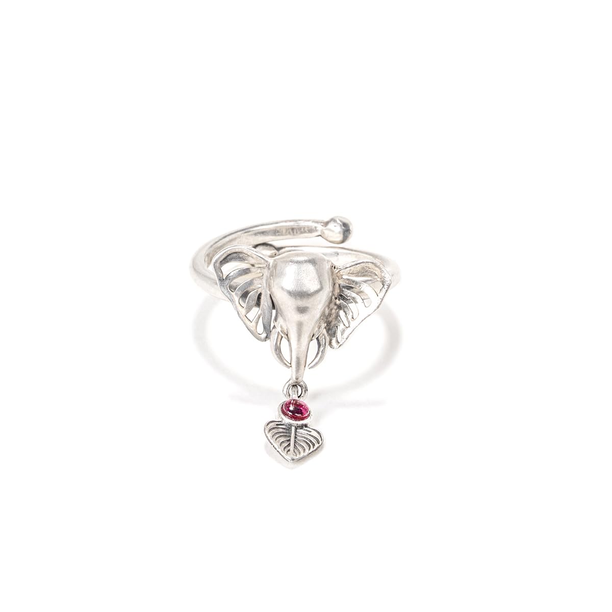 shaya by CaratLane The Anchor Elephant Ring Crafted in 925 Silver for Women-picture-52
