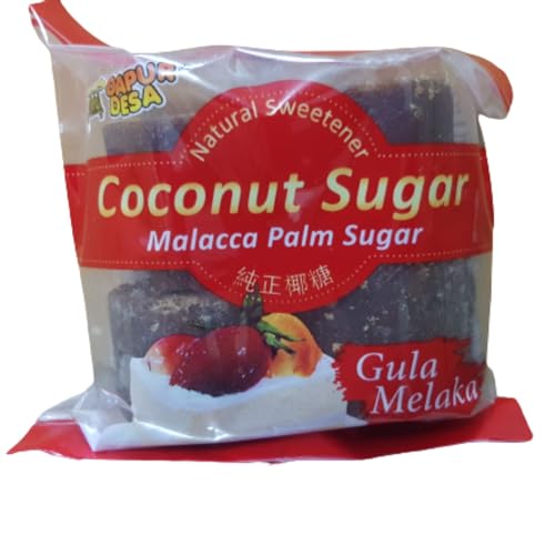 Niclaw Gourmet Azúcar de palma de Malaca, edulcorante natural de alto grado, azúcar de coco, Gula Melaka, 500 g cada uno, Halal, Caducidad: 20 de enero de 2025