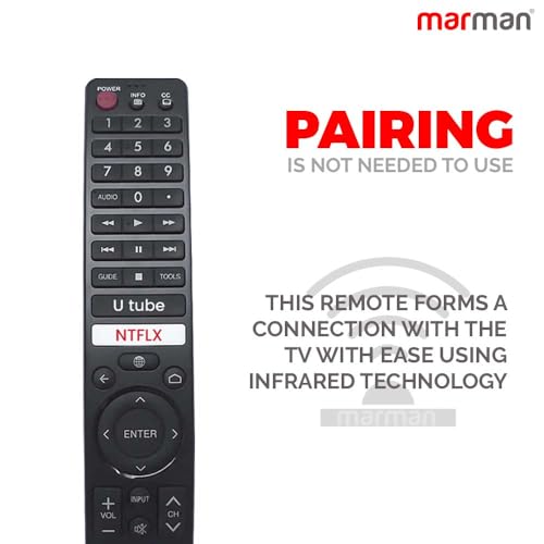 Image of marman Compatible with Sharp AQUOS Smart Android Tv Remote Suitable for LED LCD 4K TV Model 2T-C32BG1X 2T-C42BG1X 2T-C50BG1X Non Voice Command Without Google Assistant with Streaming Apps