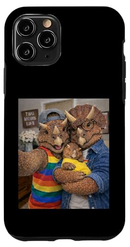 Triceratops Dino Two Moms Life Selfie ��̓� �}�}�v���C�h �X�}�z�P�[�X iPhone 11 Pro �p