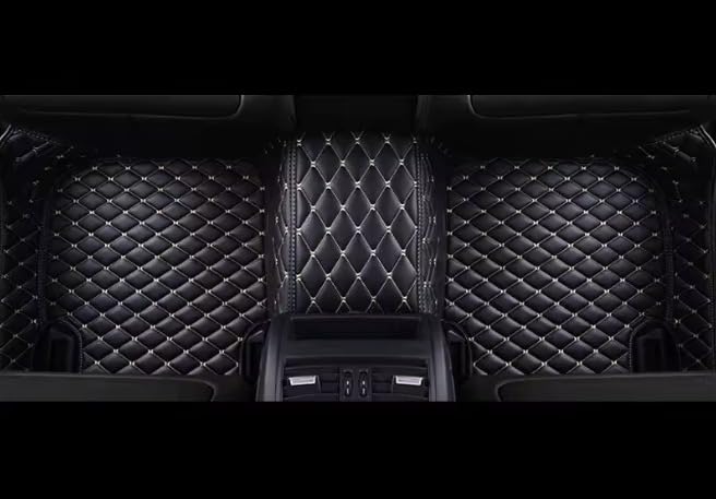 Image of 7D Car Foot Mat for Mahindra XUV 300 | Black Silver