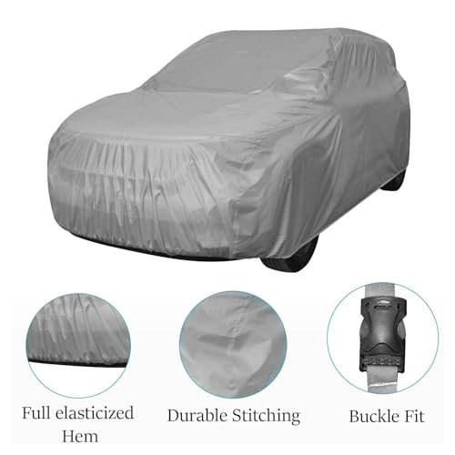 Image of Allextreme ME7001 Car Body Cover Compatible with Maruti Suzuki Ertiga Custom Fit Dustproof UV Heat Resistant Indoor Outdoor Body Protection (Grey Without Mirror)