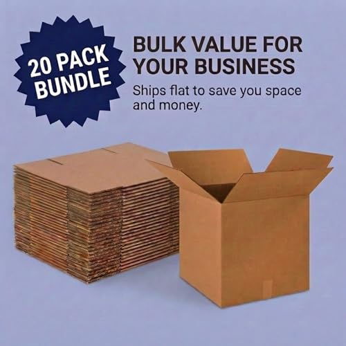 Image of Box USA Cube Shipping Boxes 18 inchL x 18 inchW x 18 inchH (20-Pack) - Medium Corrugated Cardboard Packaging Boxes for Shipping, Packing, Moving, and Storage at Home, Office, or Business