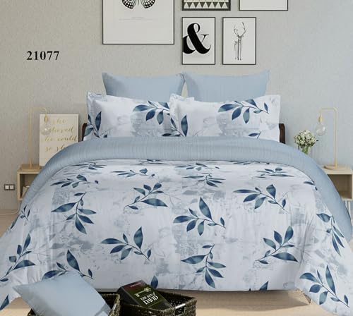 Image of Super Bedzz by Prihaal Decor Cotton Double Size Bedsheet with 2 Pillow Cover Size:108x108 (Blue 4) bedsheet for Double Bed, Cotton Double bedsheet, Suitable for Bedroom, Gift Set