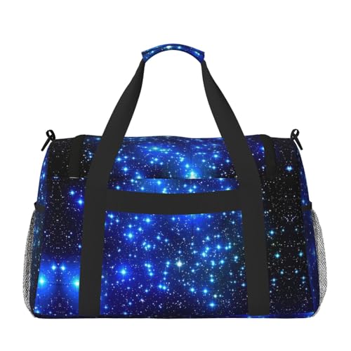 Galaxy Stars print Large Canvas Travel Duffel Bag Weekender Bags for Women Overnight Bag Carry On Tote Bag2