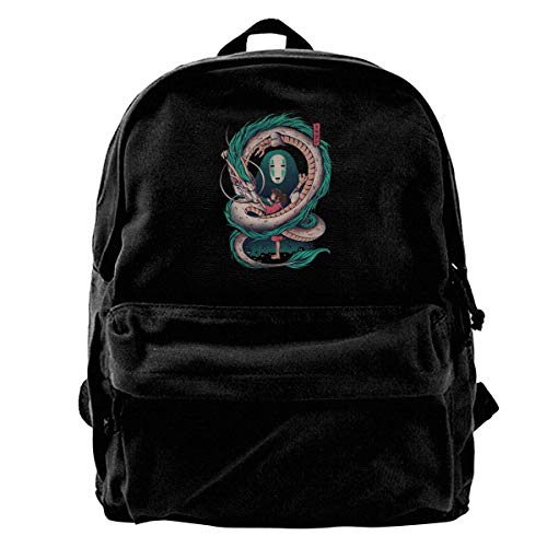 BAOQIN Mochila de viaje Spirited Away Art Studio Ghibli, mochila para hombres/mujeres, bolsa para computadora de negocios, mochila casual de lona, ??bolsa para computadora portátil escolar