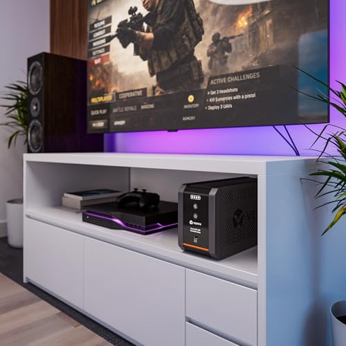 Image of Vertiv Liebert PowerUPS 200 Essential, PSA6E-1000LVT, Line Interactive UPS 1000VA /550W, Battery Backup & Surge Protector, AVR, 6 Outlets, USB C+A Charging, 3 Year Warranty