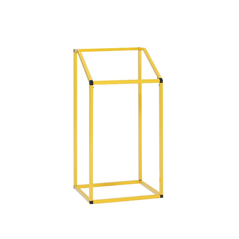 PROREGAL Robuster Müllsackhalter aus Vierkantrohren | für 240 Liter, HxBxT 119x63x54cm | Stahl | Gelb | Mülleimer Abfalleimer Müllkorb