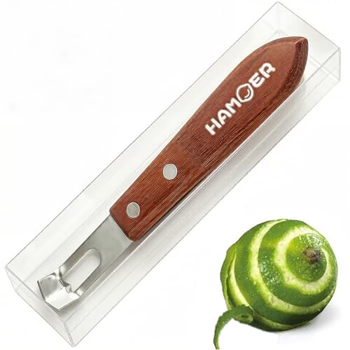 HAMOER Channel Knife Zester - Fruit and Vegetable...