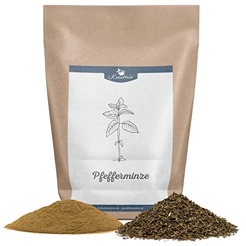 Krauterie Pfefferminze Hund, Einzelfuttermittel für Hunde (100 g), Pfefferminzblätter Pulver in Spitzenqualität