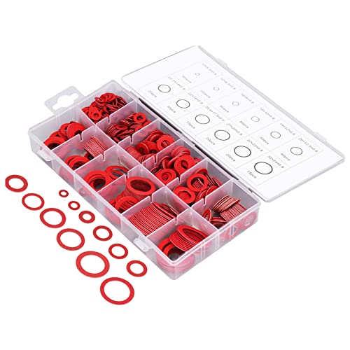 600-teiliges Unterlegscheiben-Sortiment Faser-Unterlegscheiben Isolierdichtungen Papier-Faser-Dichtung Stahl-Papier-Dichtungsscheiben-Set