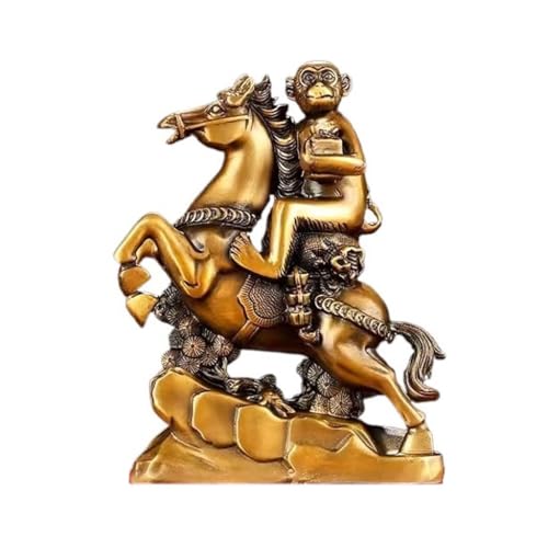 Décoration maison cuivre cheval singe statuette bureau moderne