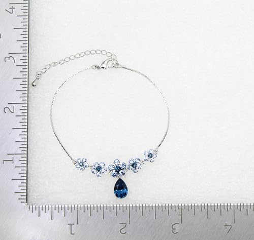Image of Faship Gorgeous Rhinestone Crystal Floral Necklace Earrings Set