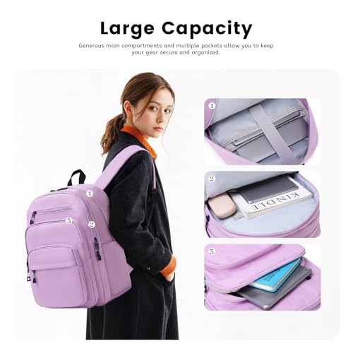 Image of Lanola School Bookbag Business Travel Laptop Backpack, Fits 15.6 Inch Laptop Bag