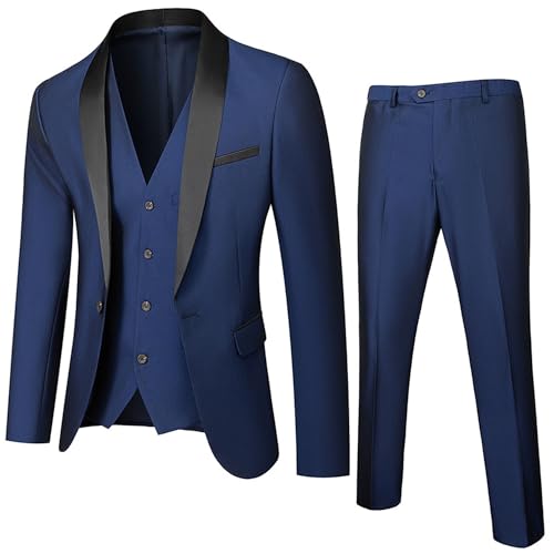 Costume de Mariage Homme Slim Fit Smoking Chic Unicolore pour Cérémonie