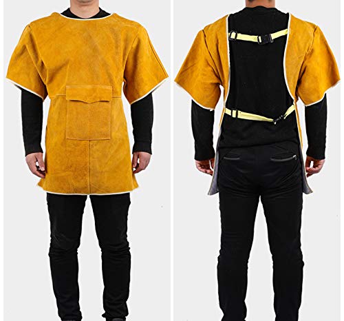 AORISSE Delantal De Soldadura, Delantal De Trabajo De Seguridad Delantal De Parrilla De...