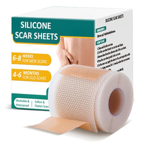 Hojas de silicona de calidad para cicatrices, 4cmx300cm Parches Cicatrizantes rollo de silicona para cicatrices para cicatrices de cesárea, queloides, cicatrices quirúrgicas