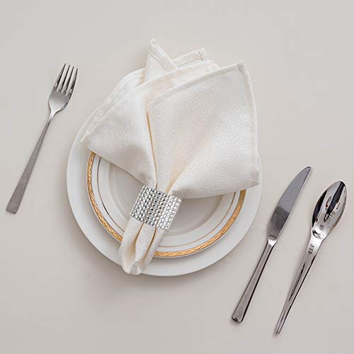 Image of Accmor 150pcs Napkin Rings, Silver Napkin Rings Buckles | Napkin Rings for Table Decorations, Wedding, Dinner, Party, DIY Decoration
