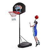 XCJJ Basketballständer Kinder 'S Basketballständer - In-Ground Basketball Hoop System Höhenverstellbarer Sport mit 35In Impact Backboard, anhebbarer Basketballständer
