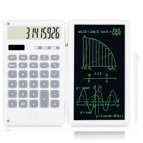 SISYS Calculadora con Tableta de Escritura LCD Borrable, Calculadora Grande Basica Solar y...