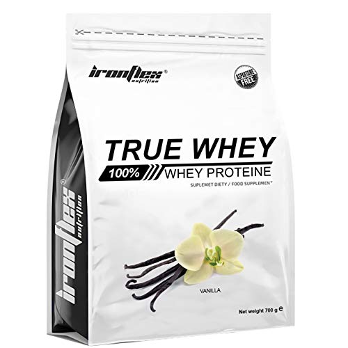 Iron Flex True Whey Protein Concentré WPC - 1 pack - Concentré de protéines de lactosérum - Profil complet en acides aminés - Zéro sucre - Idéal pour la musculation et la gym (Vanilla, 700g) Cover