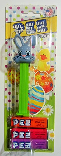 Bonbon PEZ de Pâques et son distributeur lapin gris pour collectionneur