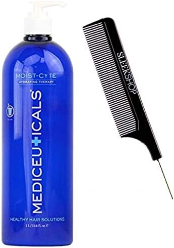 Therapro MEDIceuticals MOIST-CYTE Hydrating Therapy CONDITIONER (w/ Sleek Steel Pin Tail Comb) Creates Tremendous Volume, Texture, Strength and Shine (33.8 oz / 1000 ml - LARGE LITER SIZE)