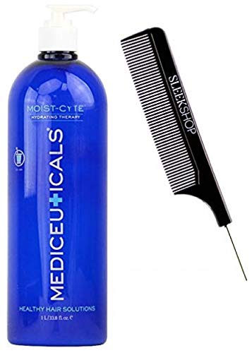 Therapro Mediceuticals Moist-Cyte Hydrating Therapy Conditioner (W/ Sleek Steel Pin Tail Comb) Creates Tremendous Volume, Texture, Strength And Shine (33.8 Oz / 1000 Ml - Large Liter Size) #TOP1