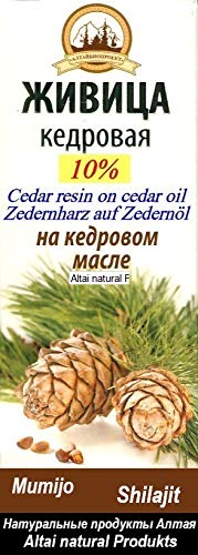 Aceite de nuez de cedro, resina de cedro 10%, mumijo 1%, 100 ml, prensado en frío, ивина + мумие