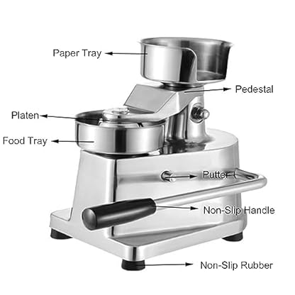 MLYYYDSS Kommerzielle Burger-Press-Patty-Maker-Maschine, 10 cm/13 cm/15 cm manuelle Burger-Formmaschine, für BBQ, gefüllte Burger, Rindfleisch-Burger,15cm – Bild 4