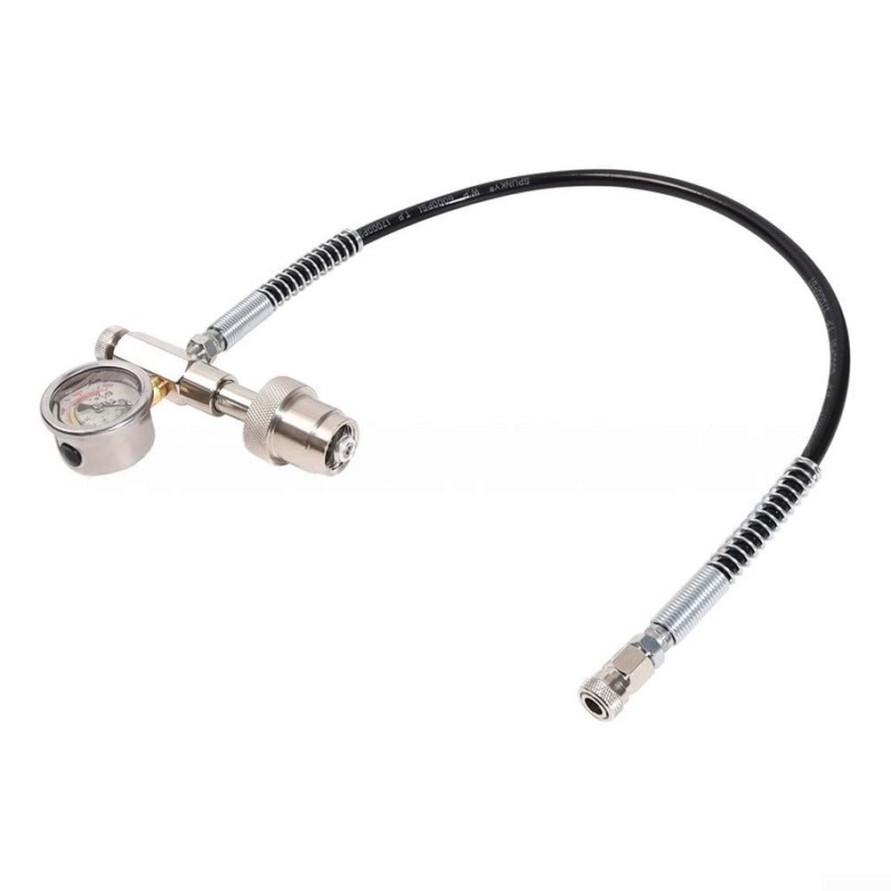 CGA347 Manometro subacqueo con tubo ad alta pressione da 61 cm, bagliore 6000 PSI per bombole ARA, kit adattatore in acciaio inossidabile e ottone