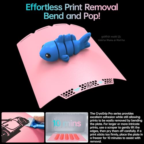 Image of BIQU CryoGrip Pro Glacier Pink Compatible with Snapmaker U1 3D Printer 276x304.5mm Panda Build Plate Double Sided Upgrade Plate Removable Surface Platform