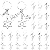 iMagitek 25 Pcs Science Symbol Keychains Science Teacher Gift Keychain with Microscope, Beaker, Atom Charms Keyrings for Science Lovers Chemist Gift