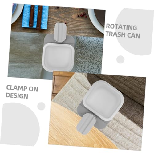 Set 2 Pzas Mini Bote de Basura con Clip Rotativo Blanco miniatura 6