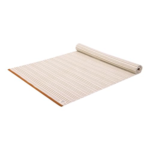 MELLOWBUFF Hand-Woven Cotton Yoga Mat 100% Natural Cloth Yoga Rug for Hot Yoga Exercise Workout Fitness & Meditation Absorbent Washable Yoga Rug 78 x 28 Inches (TANTU)