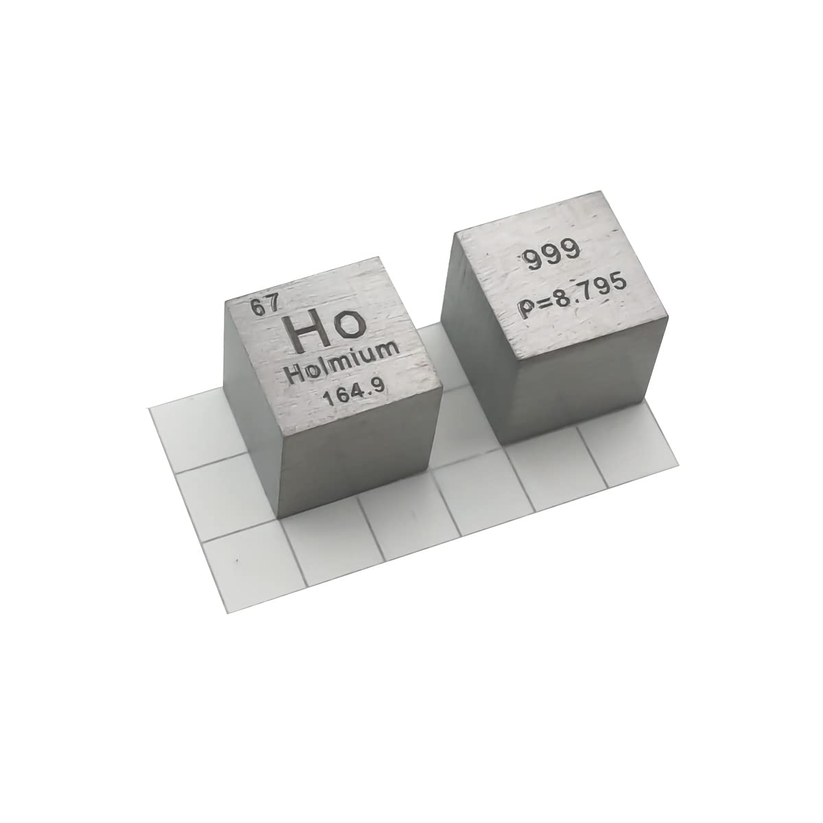 Cube holmium densité 99.9% métal rare tableau périodique