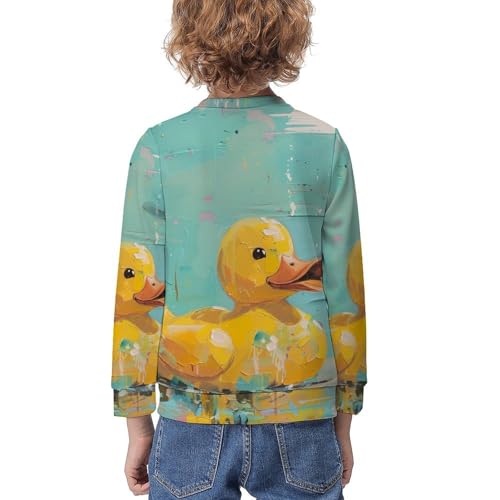 Yellow Rubber DuckChildren's Casual Pullover Sweatshirt Loose Fit10-12Y2