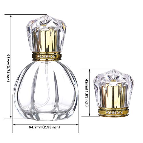 1Pc 50ML 1.7 Oz Pumpkin Shape Portable Spray Bottle Refillable Crystal Glass Atomizer Empty Fine Mist Spray Perfume Bottle with 4 kinds of perfume dispenser(50ML 1.7 Oz Perfume Bottle)2