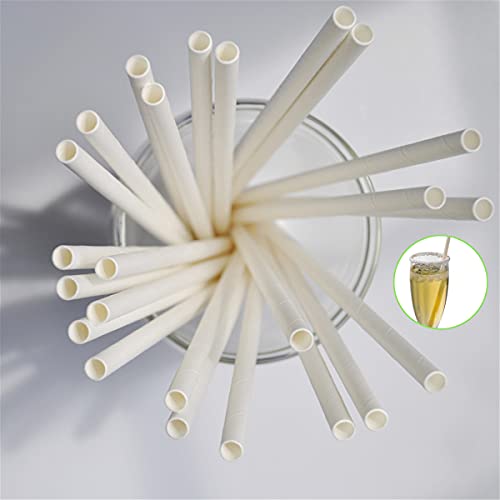 Pitillos de Papel Blanco Biodegradables 6mm Paquete 100 miniatura 2