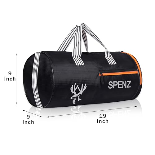 Image of SPENZ Bags Polyester 28L Water Resistant Sports Duffel Gym Bag for Men & Women with Shoe Compartment