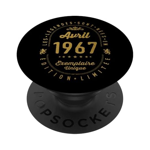 55 años Cumpleaños Las Leyendas nacen en Abril de 1967 PopSockets PopGrip Intercambiable